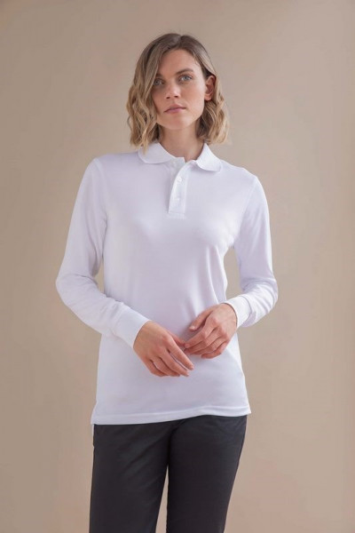 Henbury Unisex Coolplus® Long Sleeved Polo Shirt