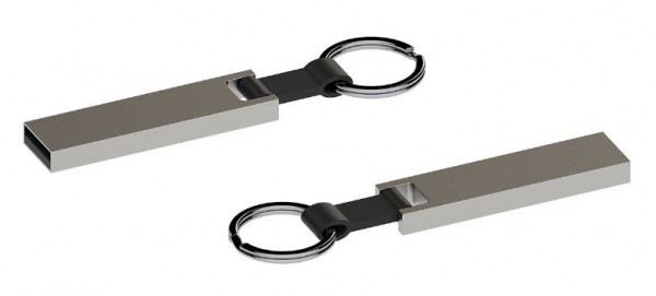 USB stick Tie Sleutelhanger 3.0 mat chroom