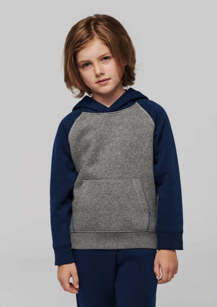 PROACT® Tweekleurige sweater met capuchon kids