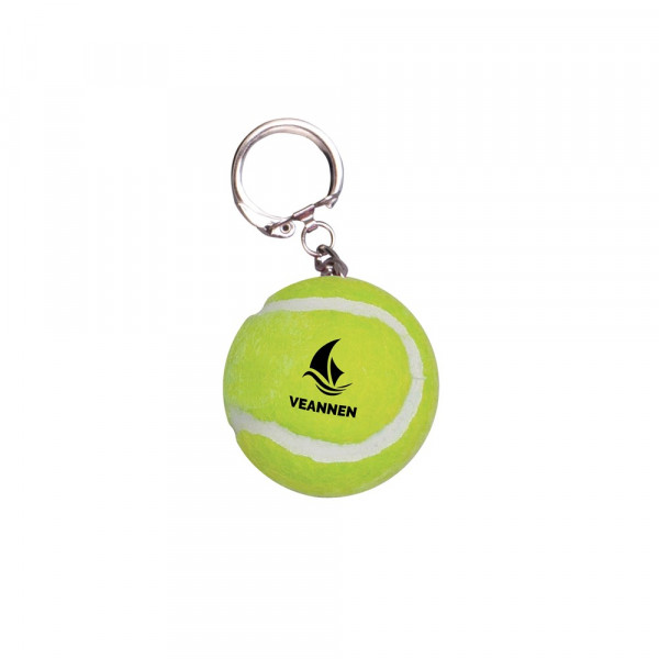 Tennisbal sleutelhanger geel