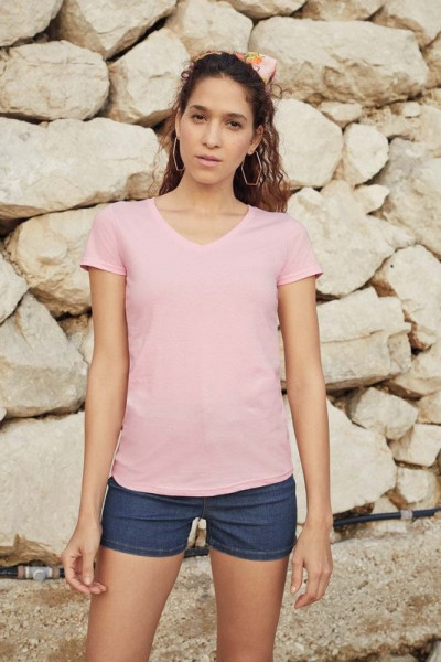 Fruit of the Loom Lady-fit Valueweight V-neck T (61-398-0)