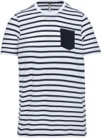 Striped White / Navy